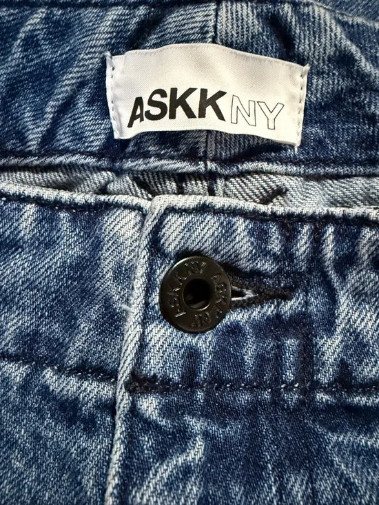 ASKK NY Carpenter Mammoth In Mulholland Paint Splatter Wide Leg High Rise Crop - Picture 8 of 10